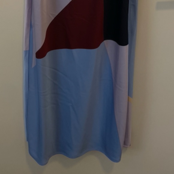 J. Crew Collection Abstract Pattern Satin Midi Dress- Size 6 - Picture 7 of 8